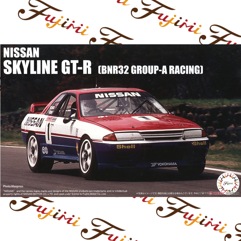 Model Kit Nissan Skyline - 組み立てられたレーシングカーモデルキット,日産スカイラインFujimi-04667 bnr32グループa用の1:24スケールのGT-Rスタティック