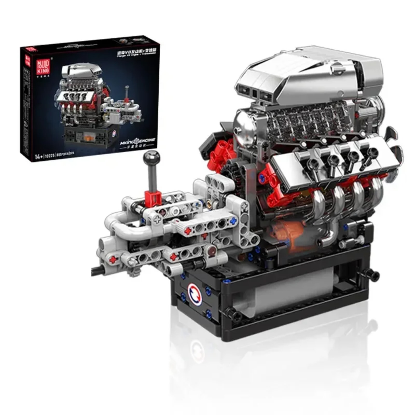 Model Kit V8 Engine - Mould King 10225 V8エンジンモデル組み立てキット - 855ピース