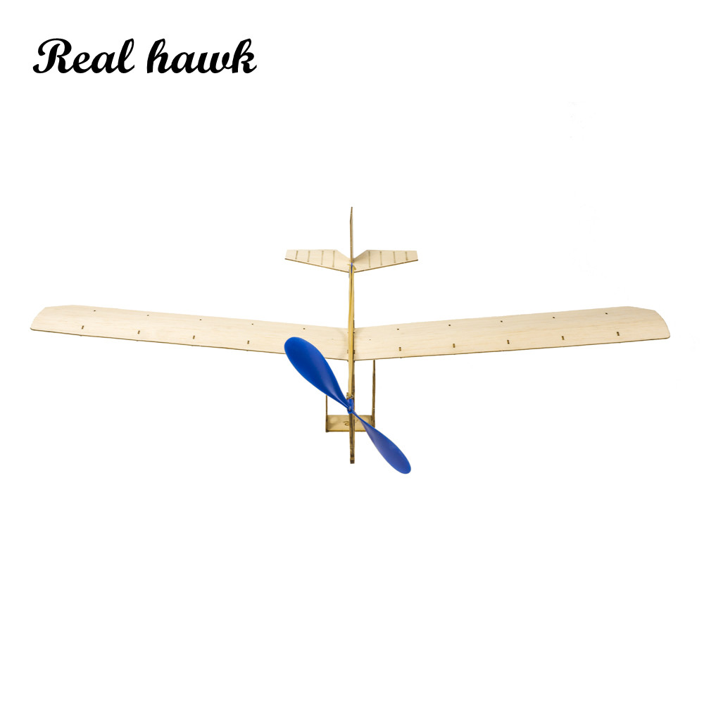 Model Kit Wood - STEMゴム動力飛行機キット、子供向けDIY木製グライダーおもちゃ、物理学学習用、1920年代ヴィンテージモデル製作プロジェクト