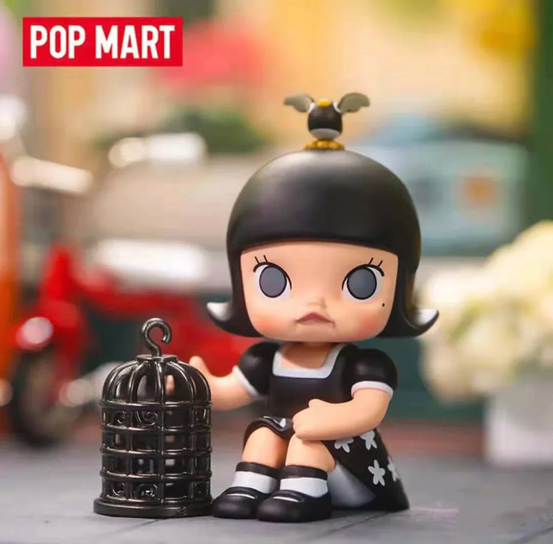 Model Kit Anime Girl - ポップマート モリー マイチャイルドフッドシリーズ アニメアクションフィギュア ゲスバッグオーナメント フィギュア