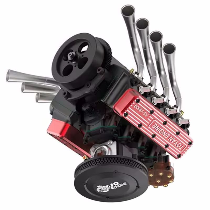 Model Kit V8 Engine - TOYAN V8 ガス4ストロークエンジン 28cc 水冷式エンジンモデルキット FS-V800WGPC