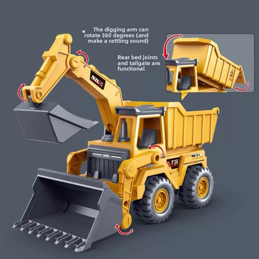 Model Kit Excavator - 1 個掘削機トラックモデルおもちゃエンジニアリング車両幼児早期教育建設車両トラック男の子ギフト