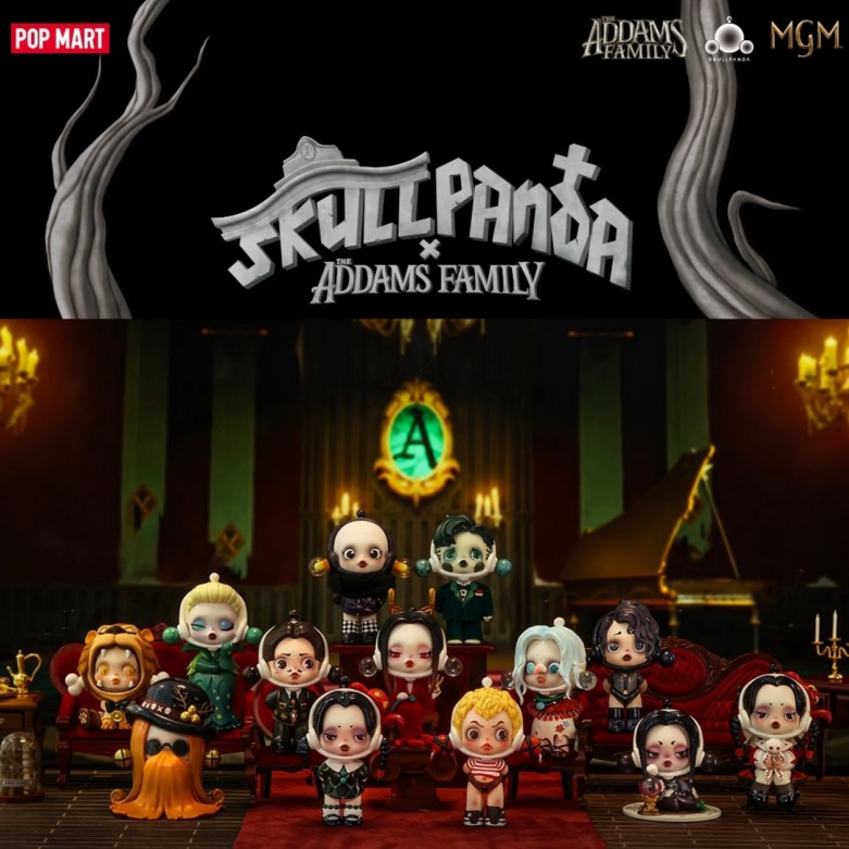 Model Kit Anime Girl - POP MART SKULLPANDA アダムスファミリー シリーズ ブラインドボックス
