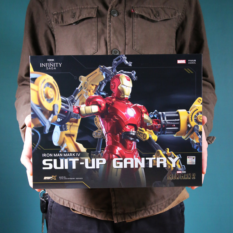 Model Kit Iron Man Mark 50 - ZD MK6 MK4 トイ アイアンマン スーツアップガントリーLED付き