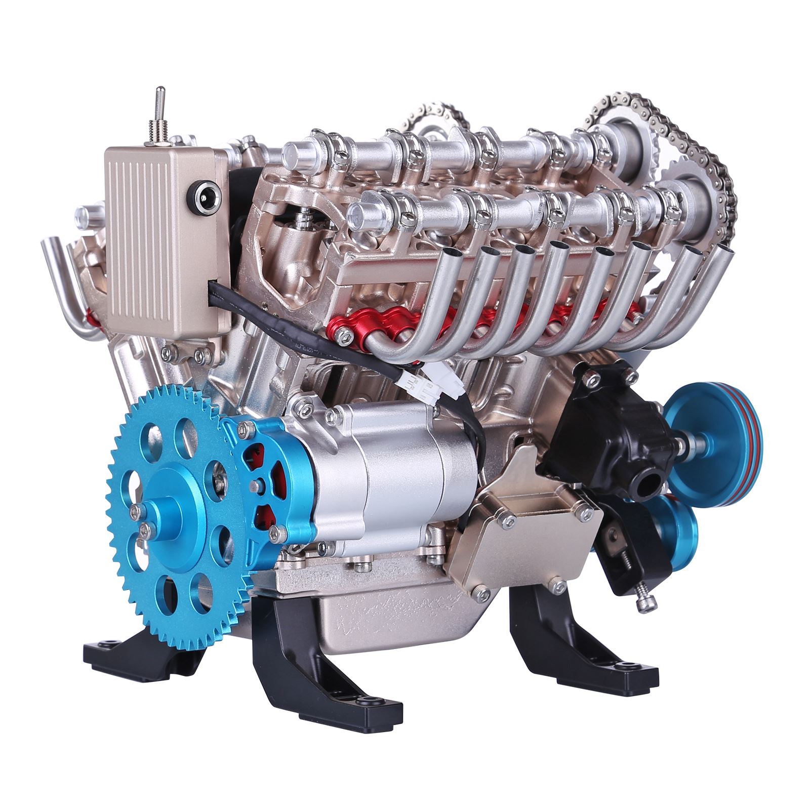 Model Kit V8 Engine - 500 + 個 DIY V8 エンジンモデル金属組立キット装飾教育機械式車のエンジン科学物理学おもちゃギフト