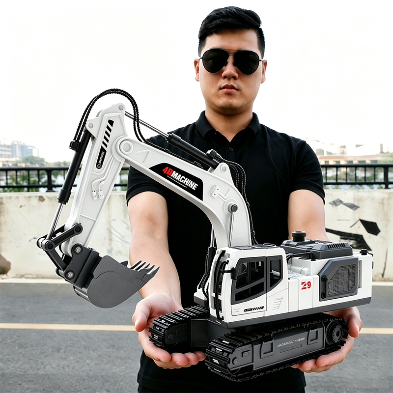 Model Kit Excavator - RC掘削機 14チャンネル 3in1 RCエンジニアリングカー ラジコンクローラートラック 合金製掘削機