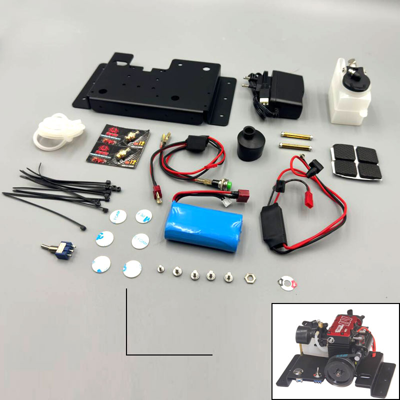 Model Kit Entry Grade - Toyan-インライン2シリンダーエンジンモデルキット、赤キット、DIY手動取り付け、ベースアクセサリー、fs l200ac、7cc