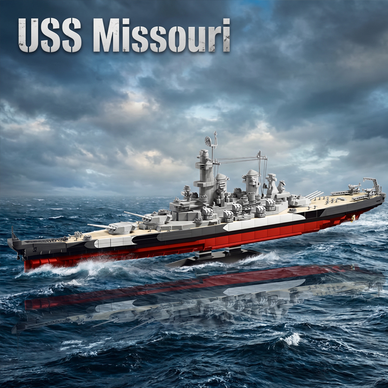 Model Kit Uss Missouri - 2568ピース USSミズーリ戦艦 組み立てブロックセット 1:300スケール 大型海軍軍艦 組み立てブロックモデルキット