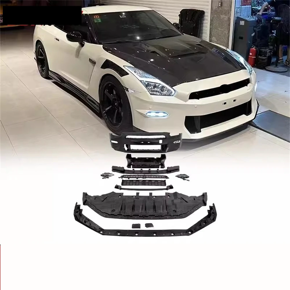 Model Kit Nissan Skyline - 日産スカイラインGT-R改造2024 T-SPECモデル用カーサラウンドボディキット フロントバンパーアセンブリグリルフロントリップDRL
