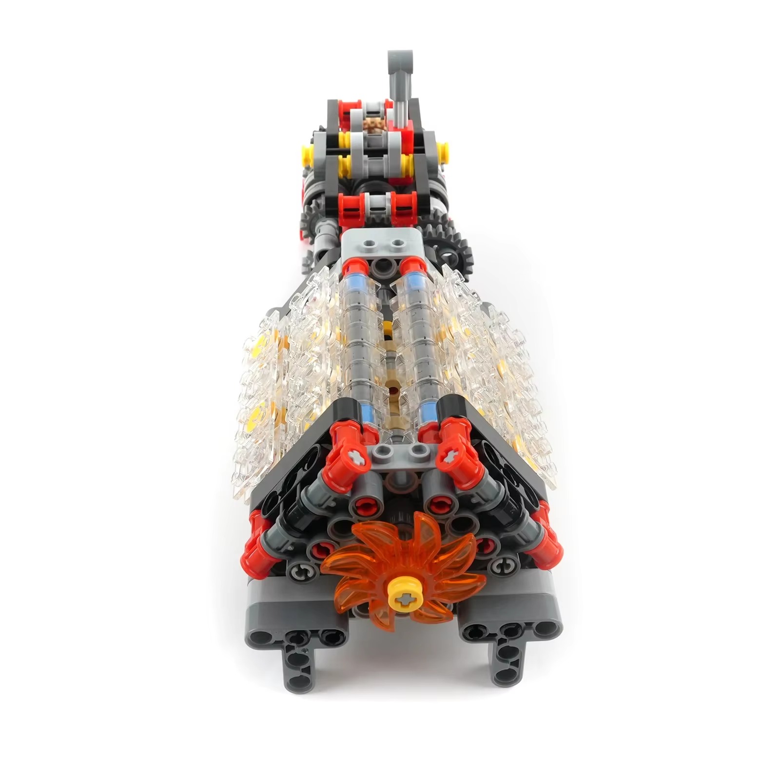 ハイテク透明V16エンジン小型ビルディングブロック6速トラン - Model Kit Engine のレビューと価格