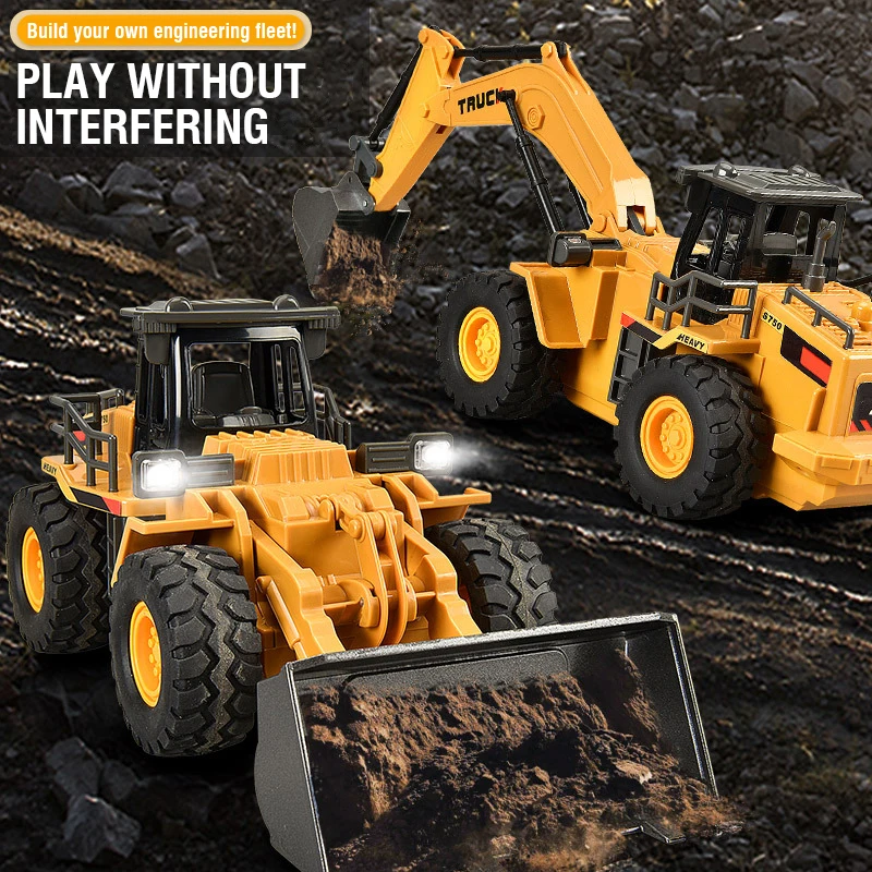 2.4G合金製リモコンショベルカー、ブルドーザー、ダンプトラ - Model Kit Excavator のレビューと価格