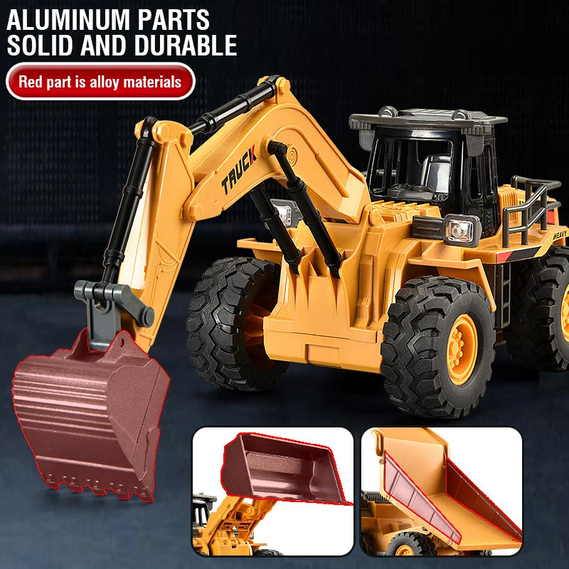 2.4G合金製リモコンショベルカー、ブルドーザー、ダンプトラ - Model Kit Excavator のレビューと価格