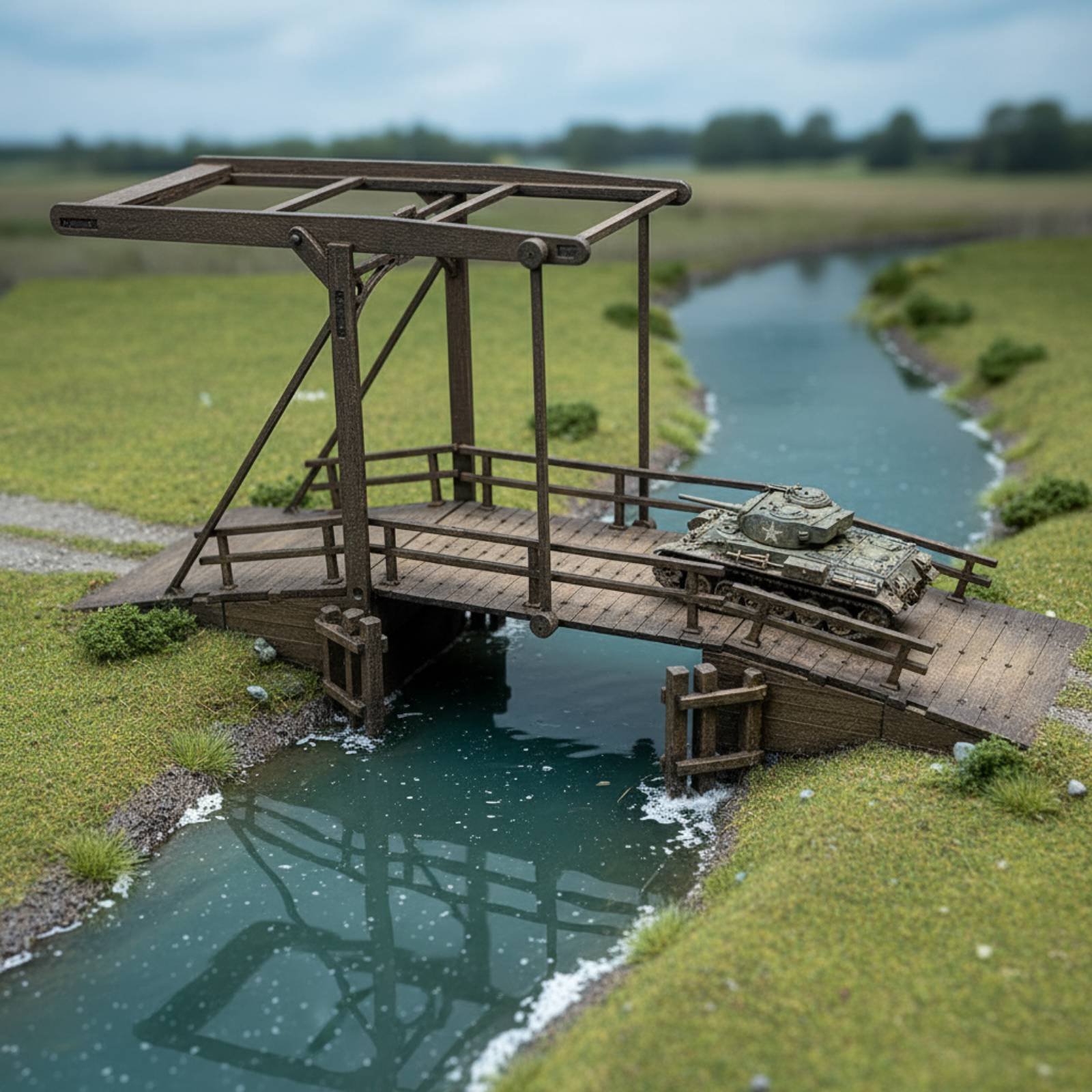 第二次世界大戦ディスプレイシーンブリッジ手作りギフト木製ドロ - Model Kit Wood のレビューと価格