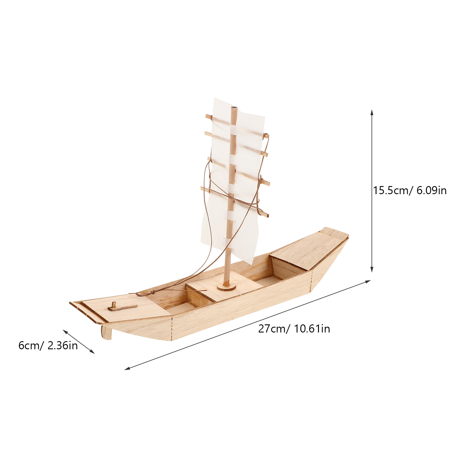 模型ボートキット DIY セイルボート ミニデコレーション  - Model Kit Wood のレビューと価格