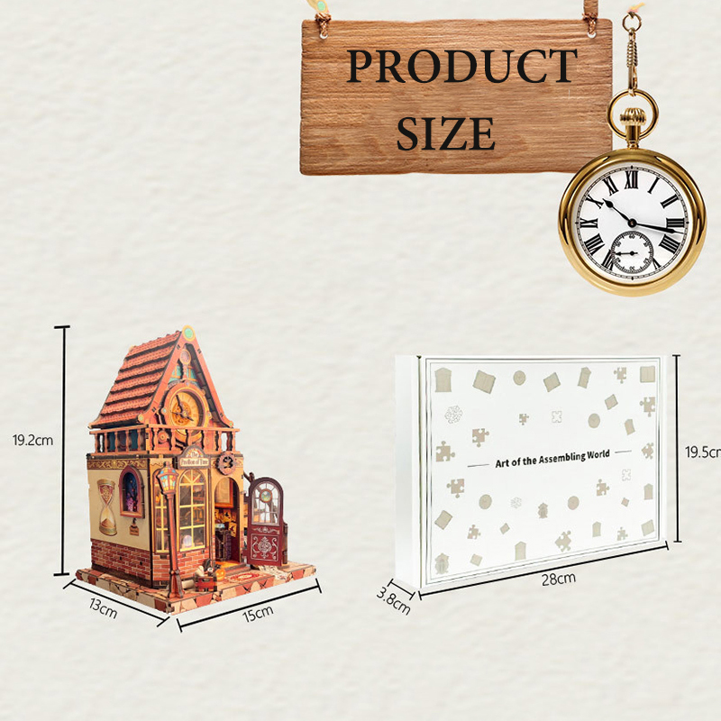 新しい木製ドールハウスタイムパビリオンミニチュアモデル家具キ - Model Kit Wood のレビューと価格