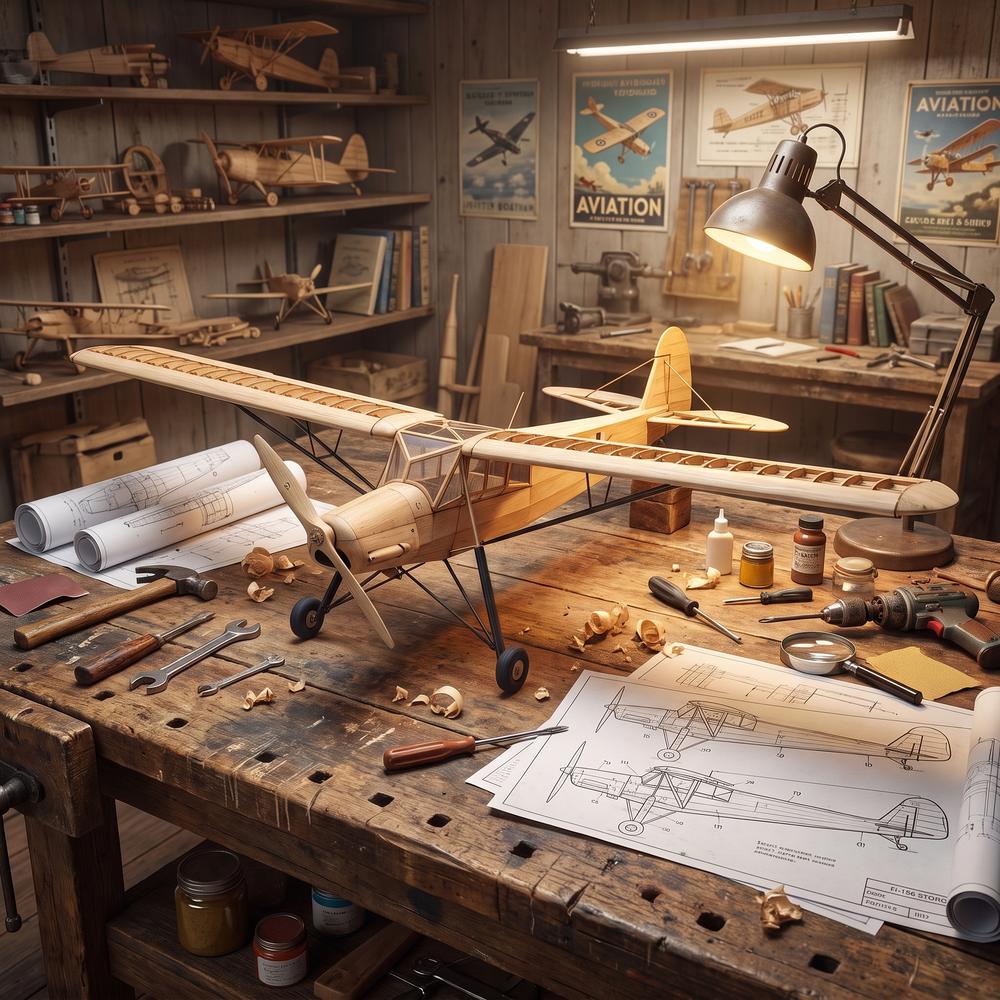 FI-156 500mm ヴィンテージバルサウッドモデルキッ - Model Kit Wood のレビューと価格