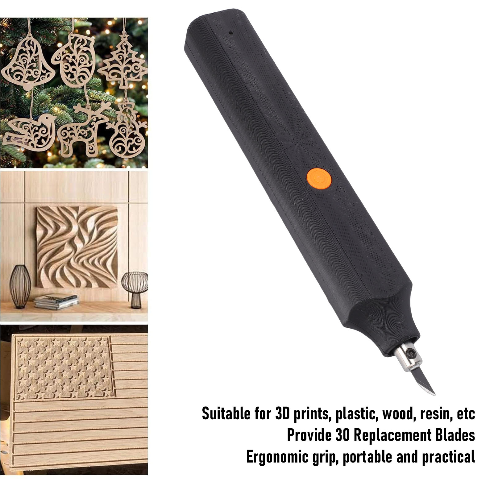 40kHz超音波カッター、交換用ブレード30枚付き、3Dプリ - Model Kit Wood のレビューと価格