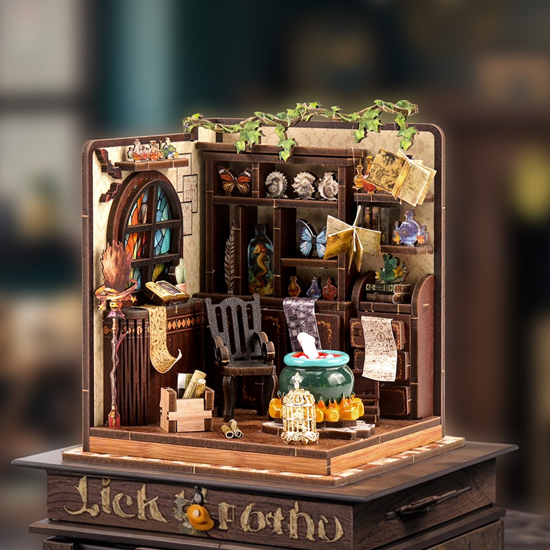 DIY木製ミニチュアモデルキット魔法のポーションワークショッ - Model Kit Wood のレビューと価格