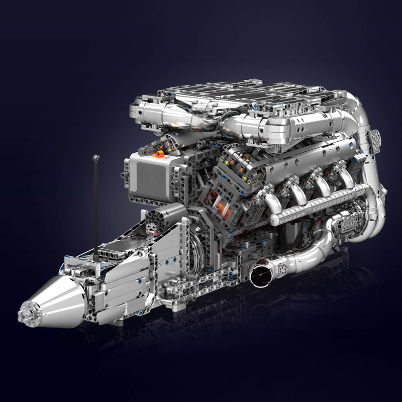 Mould King 10168 V8ツインターボエンジンキ - Model Kit V8 Engine のレビューと価格